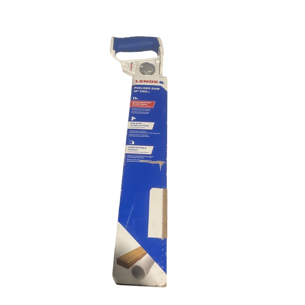 Lenox 18" Pipe Hand‎ Saw 20980HSF18 White Carbon Steel 10 TPI Blade PVC ABS Wood
